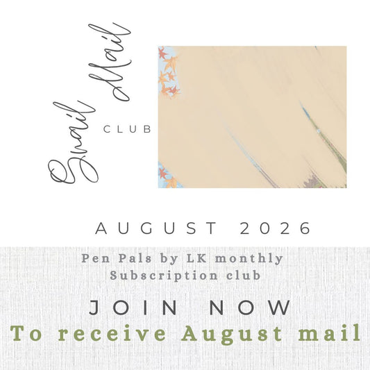Pen Pals by LK - Monthly Snail Mail Club