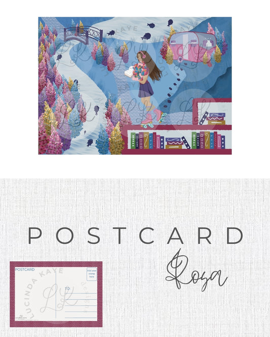 Postcard - Rosa